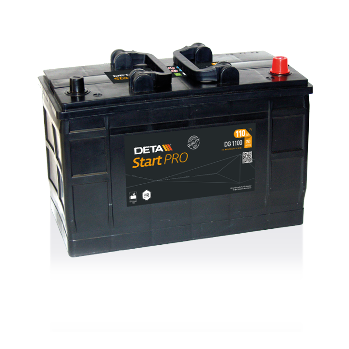 Batería de camión 110Ah 12V 750A Deta DG1100 | telebaterias.com