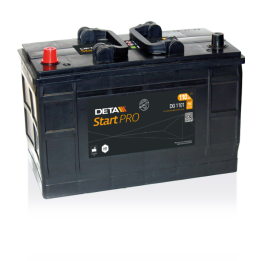 Truck battery 110Ah 12V 750A Deta DG1101 | telebaterias.com