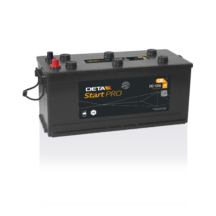 Batteria per camion 120Ah 12V 680A Deta DG1206 | telebaterias.com