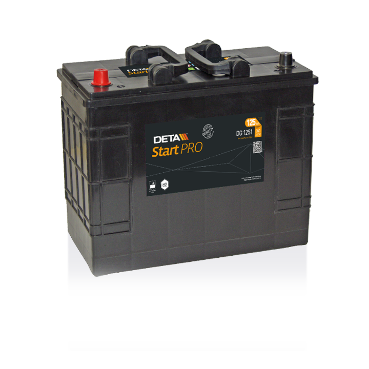 Batería de camión 125Ah 12V 760A Deta DG1251 | telebaterias.com