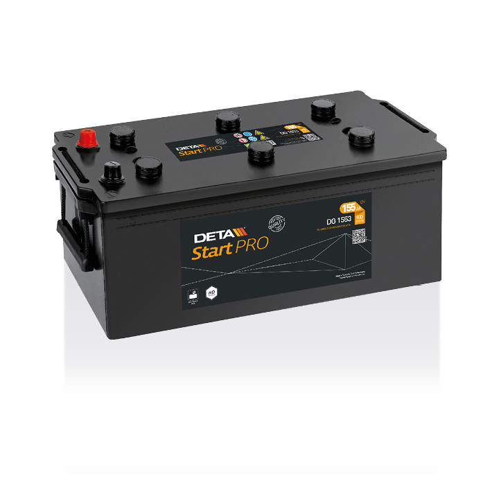 Batería de camión 155Ah 12V 900A Deta DG1553 | telebaterias.com
