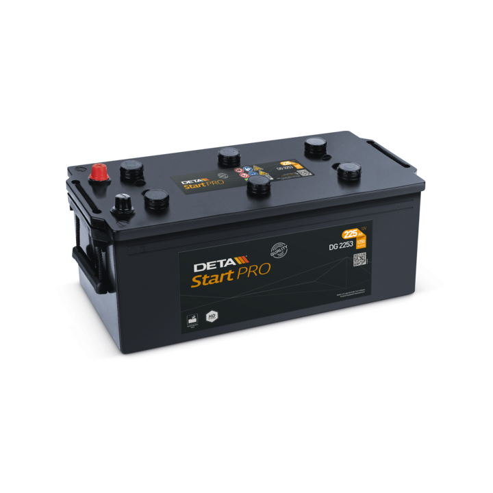 Truck battery 225Ah 12V 1200A Deta DG2253 | telebaterias.com