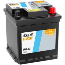 Batería de coche 44Ah 12V 400A Exide EB440 | telebaterias.com