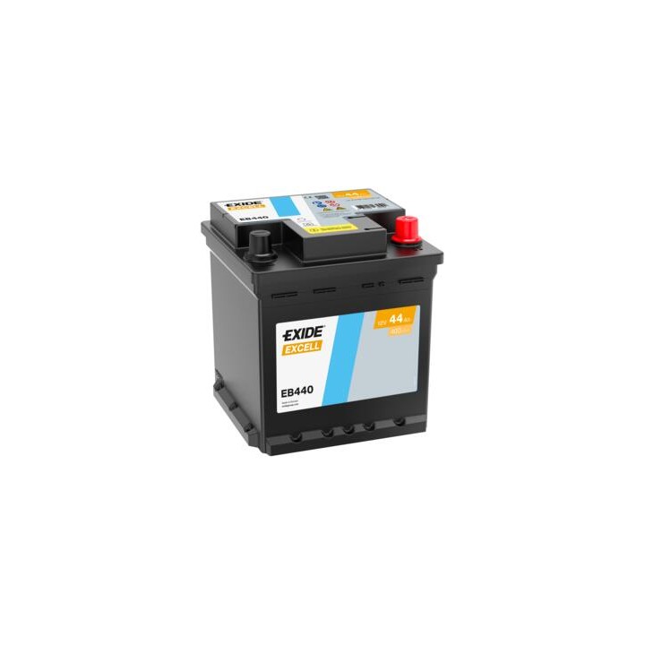 Batterie de voiture 44Ah 12V 400A Exide EB440 | telebaterias.com