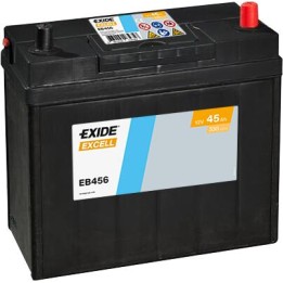 Batería de coche 45Ah 12V 330A Exide EB456 | telebaterias.com