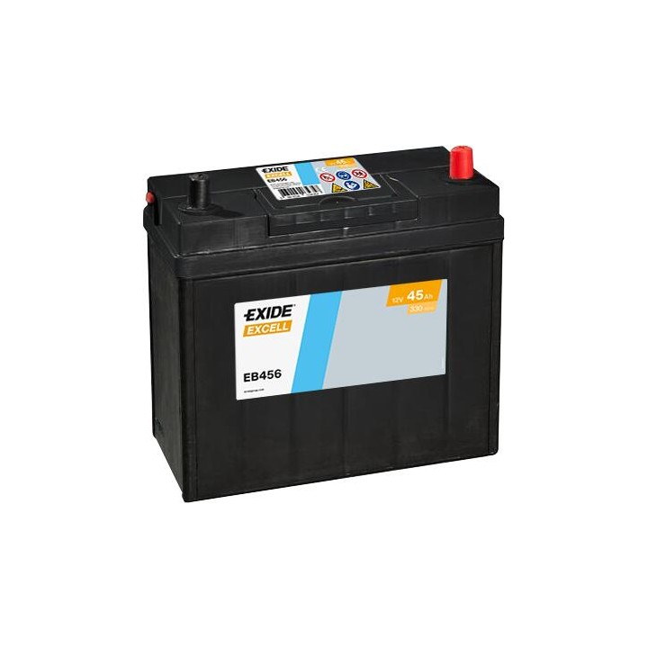 Batteria per auto 45Ah 12V 330A Exide EB456 | telebaterias.com