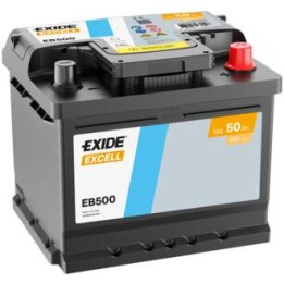 Batteria per auto 50Ah 12V 450A Exide EB500 | telebaterias.com