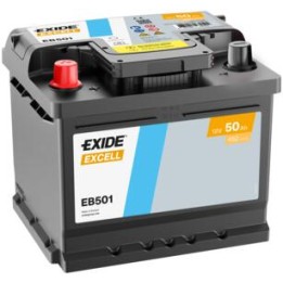 Batteria per auto 50Ah 12V 450A Exide EB501 | telebaterias.com