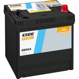 Autobatterie 50Ah 12V 360A Exide EB504 | telebaterias.com