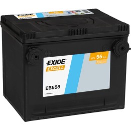 Car battery 55Ah 12V 620A Exide EB558 | telebaterias.com