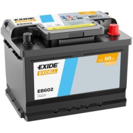 Batterie de voiture 60Ah 12V 540A Exide EB602 | telebaterias.com