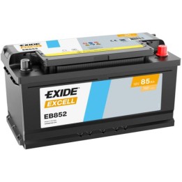Batería de coche 85Ah 12V 760A Exide EB852 | telebaterias.com