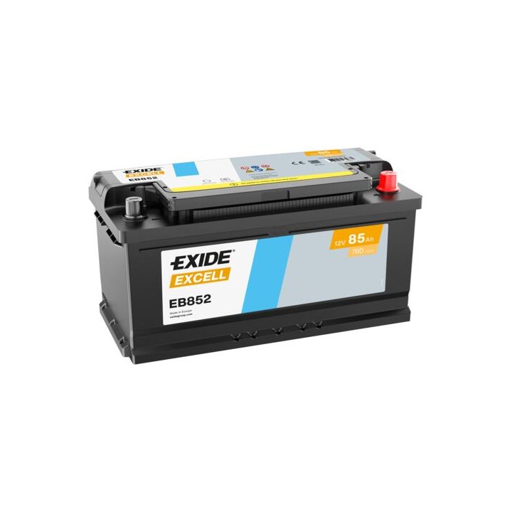 Bateria de carro 85Ah 12V 760A Exide EB852 | telebaterias.com