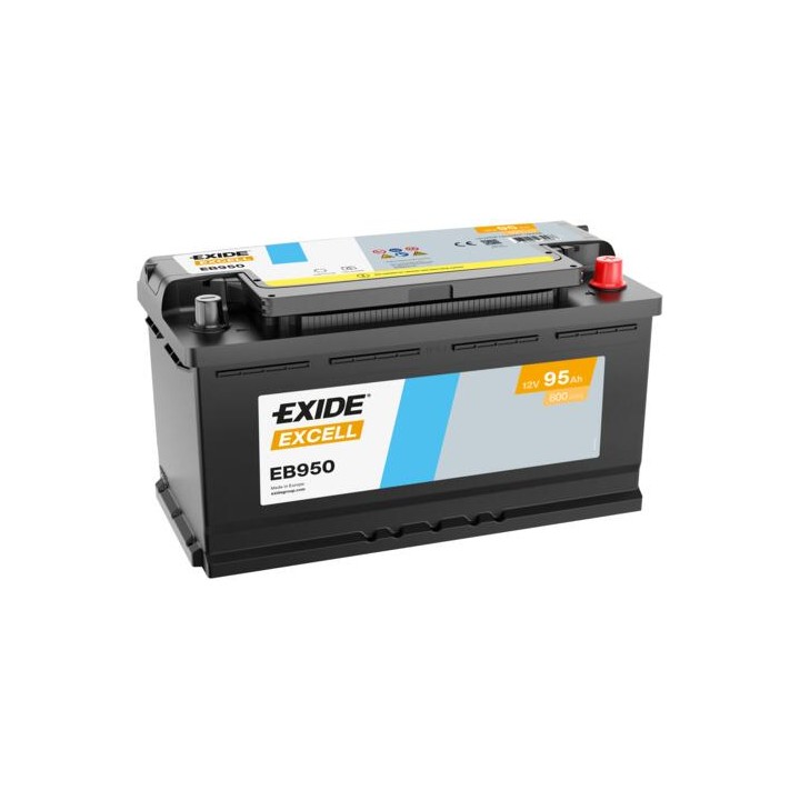 Autobatterie 95Ah 12V 800A Exide EB950 | telebaterias.com