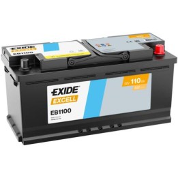 Batería de coche 110Ah 12V 850A Exide EB1100 | telebaterias.com
