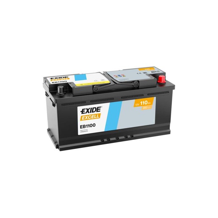 Batteria per auto 110Ah 12V 850A Exide EB1100 | telebaterias.com