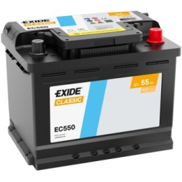 Autobatterie 55Ah 12V 460A Exide EC550 | telebaterias.com