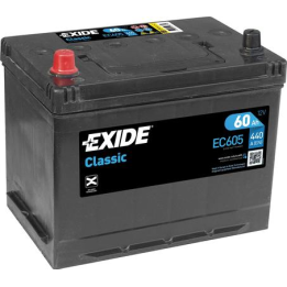 Car battery 60Ah 12V 440A Exide EC605 | telebaterias.com