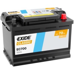 Batteria per auto 70Ah 12V 640A Exide EC700 | telebaterias.com
