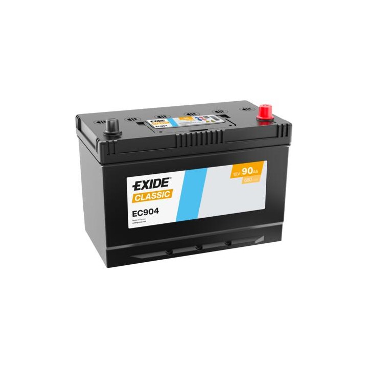 Bateria de carro 90Ah 12V 680A Exide EC904 | telebaterias.com