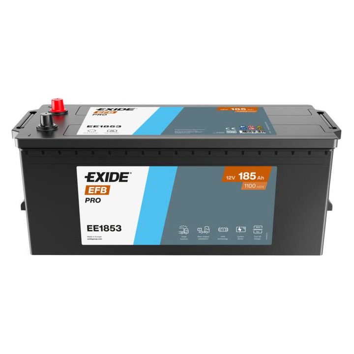 Bateria de camião 185Ah 12V 1100A Exide EE1853 | telebaterias.com