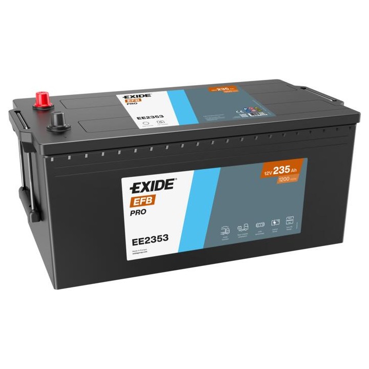 LKW-Batterie 235Ah 12V 1200A Exide EE2353 | telebaterias.com
