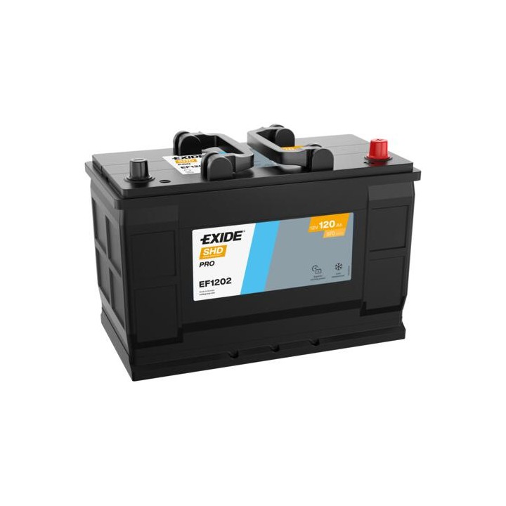 Batería de camión 120Ah 12V 870A Exide EF1202 | telebaterias.com