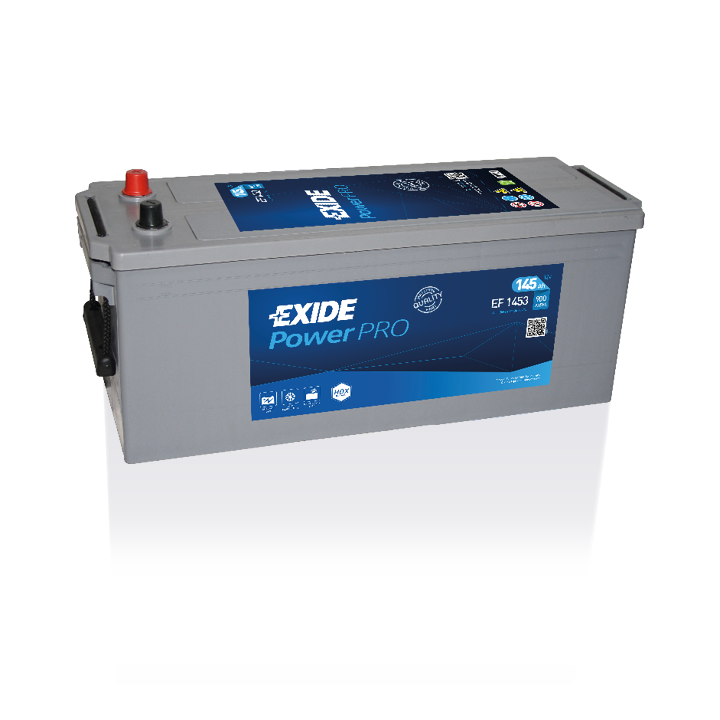 Batería de camión 145Ah 12V 900A Exide EF1453 | telebaterias.com