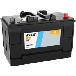 Truck battery 110Ah 12V 750A Exide EG1102 | telebaterias.com