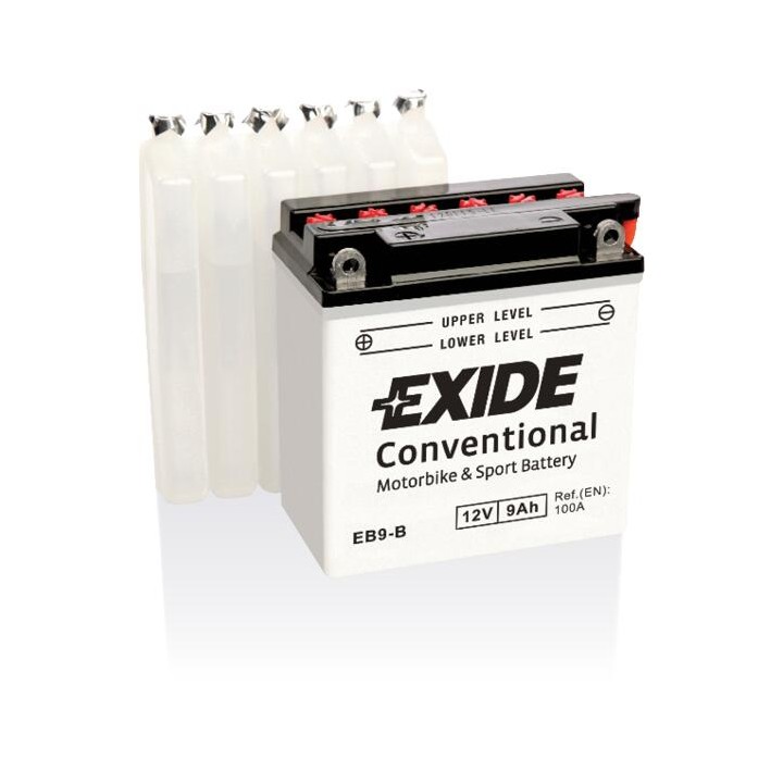 Batteria per moto 9Ah 12V 100A Exide EB9-B | telebaterias.com