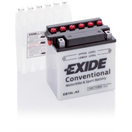 Batería de moto 11Ah 12V 130A Exide EB10L-A2 | telebaterias.com