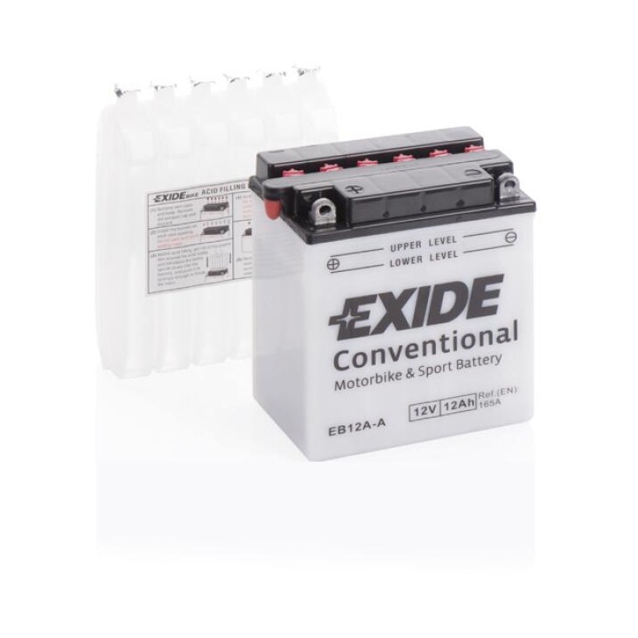 Motorradbatterie 12Ah 12V 165A Exide EB12A-A | telebaterias.com