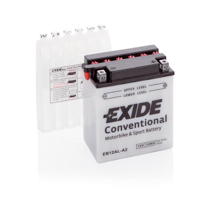 Motorcycle battery 12Ah 12V 165A Exide EB12AL-A2 | telebaterias.com