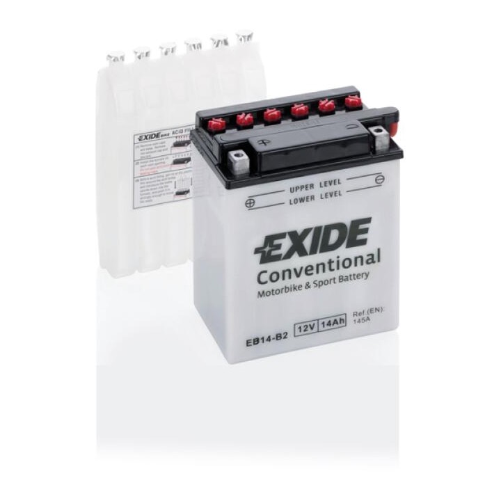 Batteria per moto 14Ah 12V 145A Exide EB14-B2 | telebaterias.com