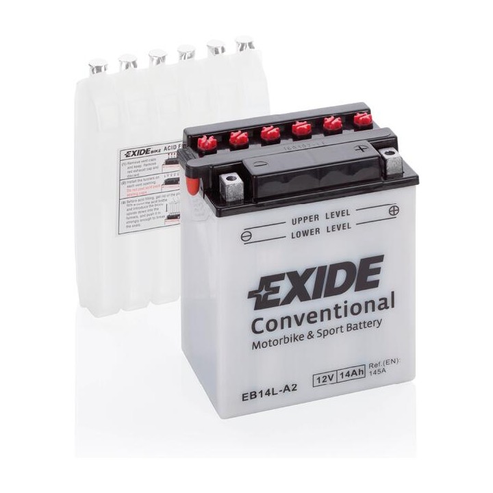 Batería de moto 14Ah 12V 145A Exide EB14L-A2 | telebaterias.com