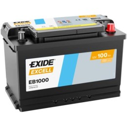 Car battery 100Ah 12V 720A Exide EB1000 | telebaterias.com