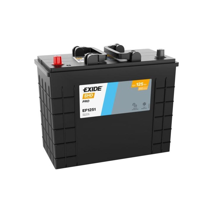 Batteria per camion 125Ah 12V 850A Exide EF1251 | telebaterias.com