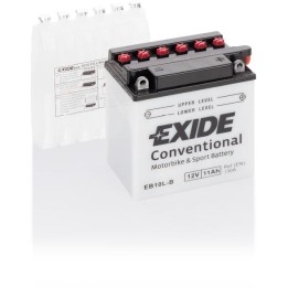 Batteria per moto 11Ah 12V 130A Exide EB10L-B | telebaterias.com