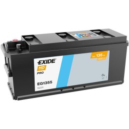 Truck battery 135Ah 12V 1000A Exide EG1355 | telebaterias.com