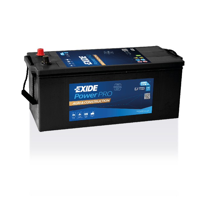 Batería de camión 172Ah 12V 1390A Exide EJ1723 | telebaterias.com