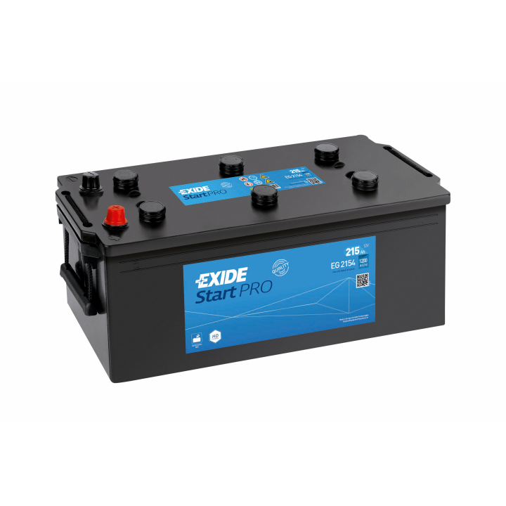 Batería de camión 215Ah 12V 1200A Exide EG2154 | telebaterias.com
