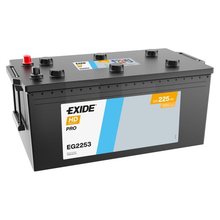 Batteria per camion 225Ah 12V 1200A Exide EG2253 | telebaterias.com