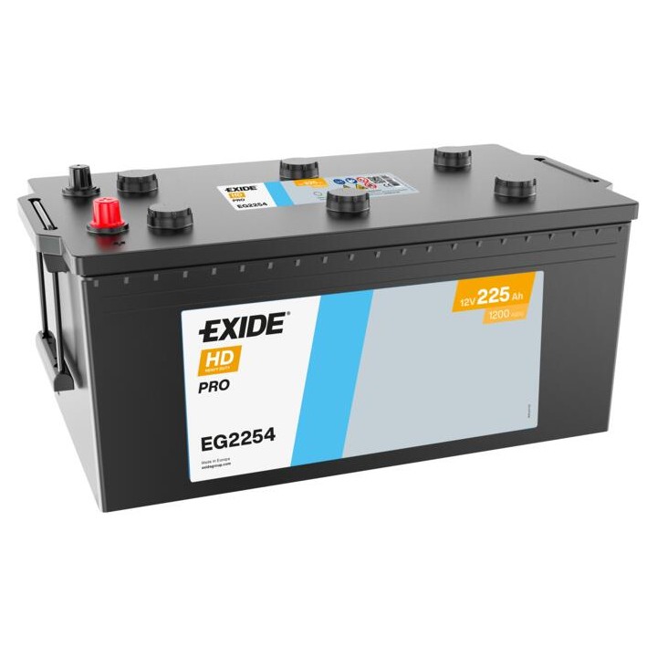 Batteria per camion 225Ah 12V 1200A Exide EG2254 | telebaterias.com