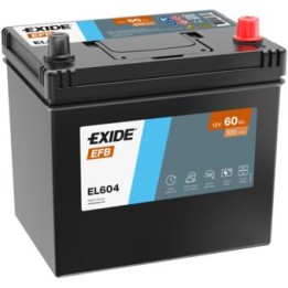 Batterie Start-Stop 60Ah 12V 520A Exide EL604 | telebaterias.com