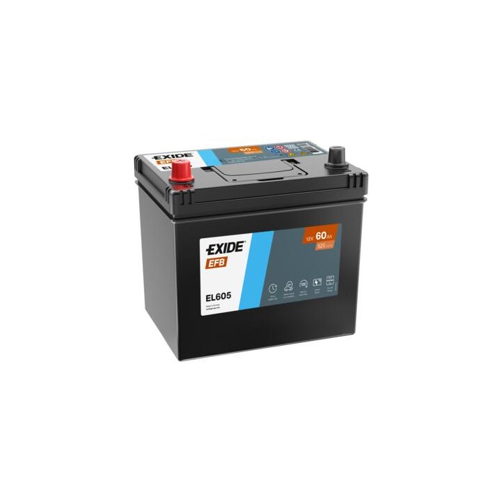 Start-Stop-Batterie 60Ah 12V 520A Exide EL605 | telebaterias.com
