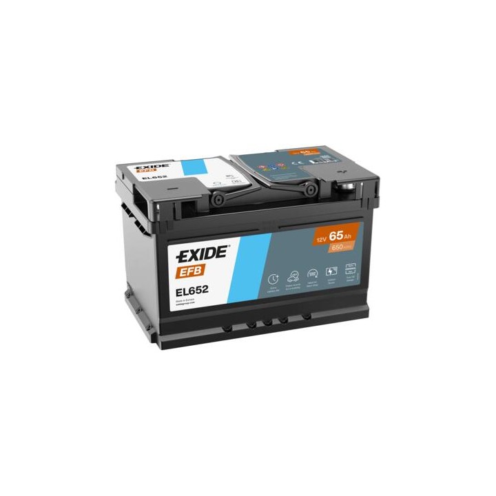 Start-Stop-Batterie 65Ah 12V 650A Exide EL652 | telebaterias.com