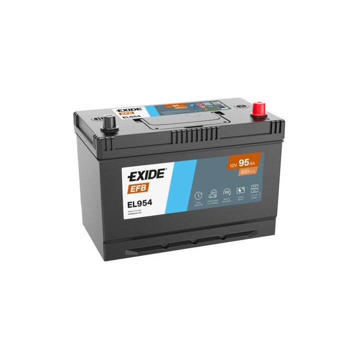Batería Start-Stop 95Ah 12V 800A Exide EL954 | telebaterias.com