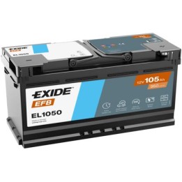 Batteria Start-Stop 105Ah 12V 950A Exide EL1050 | telebaterias.com