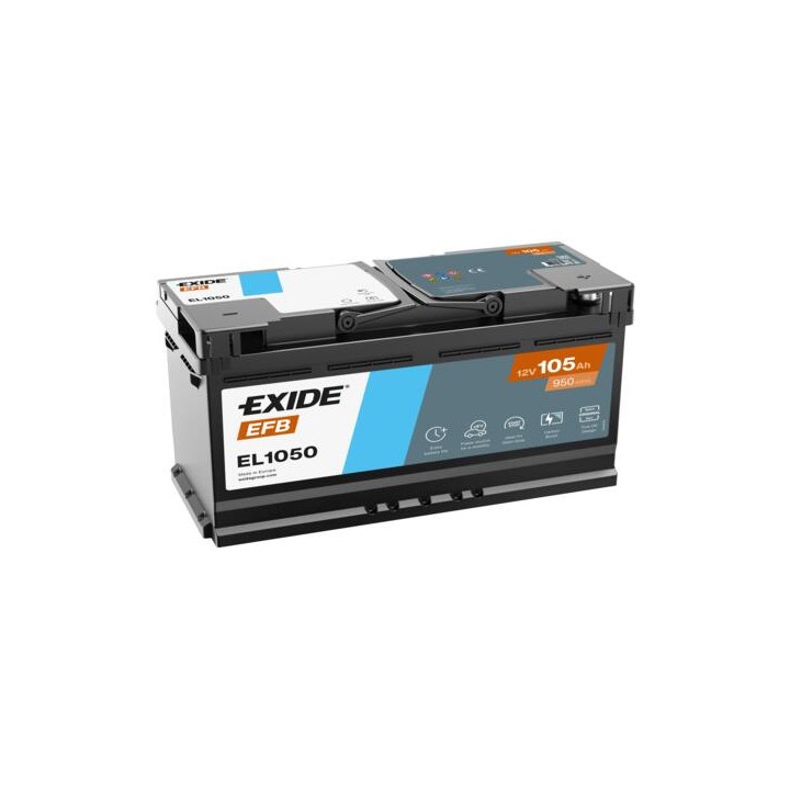 Start-Stop-Batterie 105Ah 12V 950A Exide EL1050 | telebaterias.com