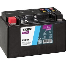 Batteria ausiliaria 9Ah 12V 120A Exide EK091 | telebaterias.com